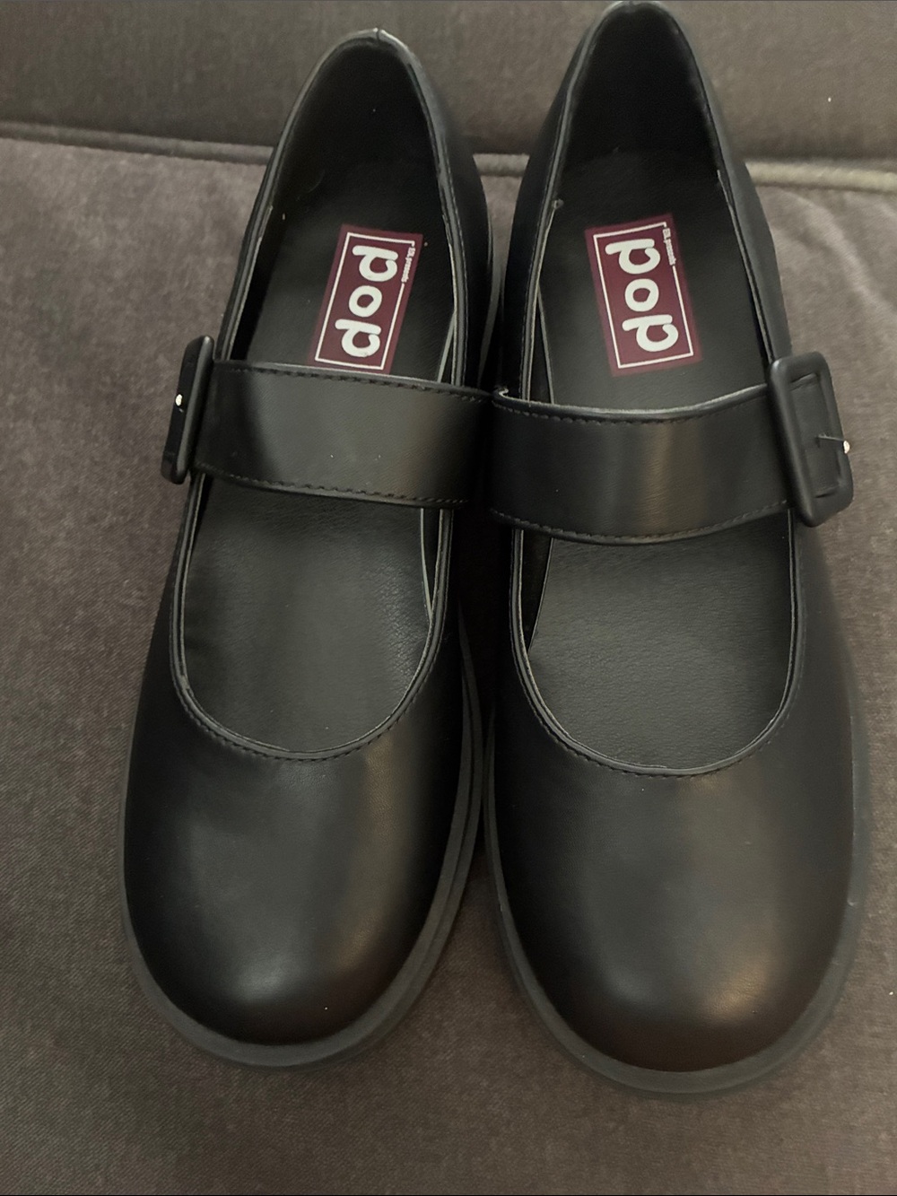 NWOT !!! pop Black Mary Jane Platform Shoes with Buckle Strap
